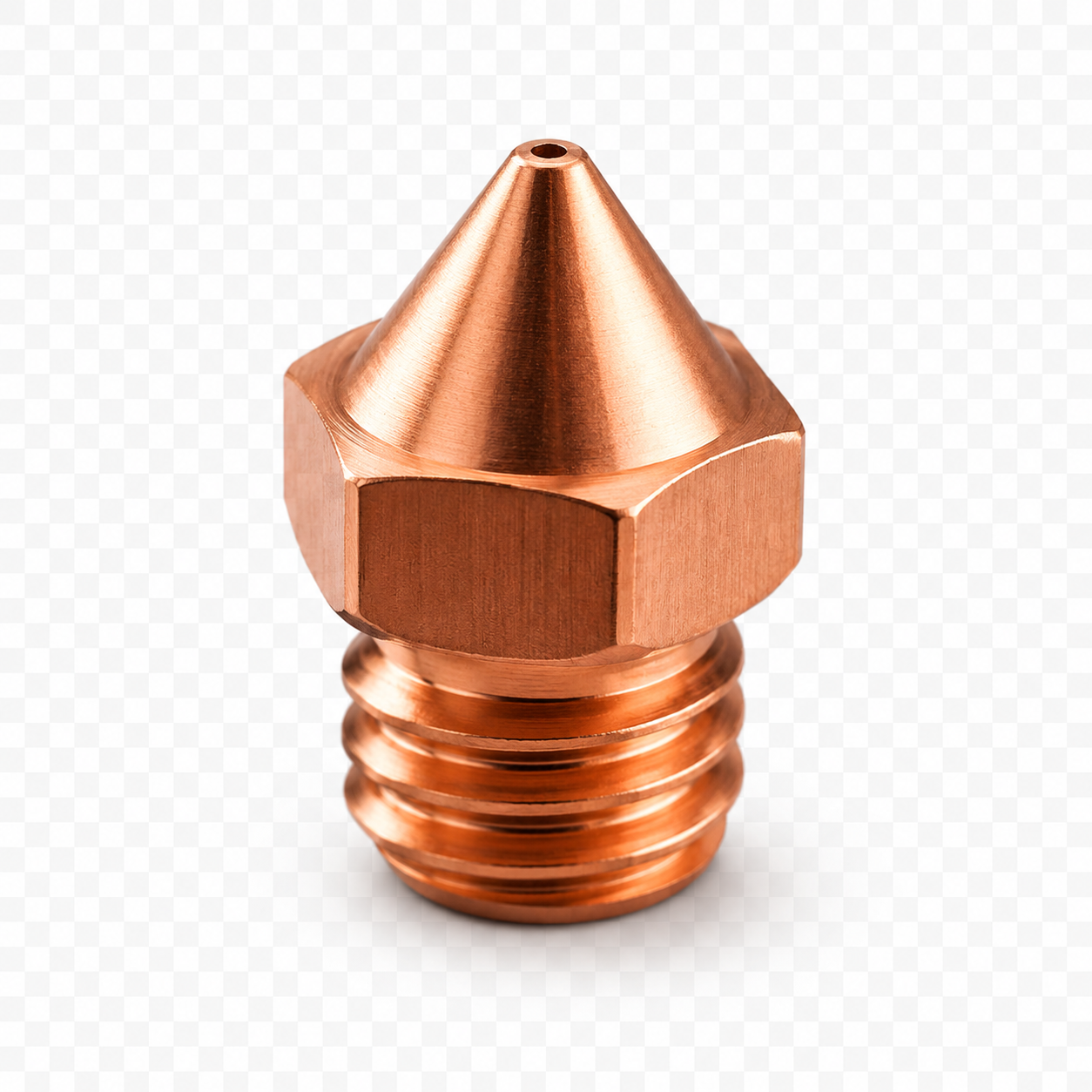 Copper plated nozzle